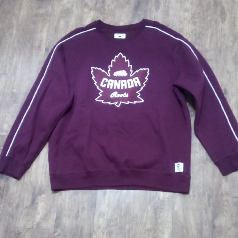 Roots Canada Maroon Men's Crew Neck Sweater XXL